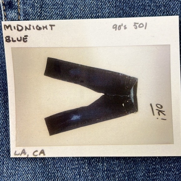 NWT Re/Done Midnight Blue Cotton Blend High Rise Ankle Crop Denim Jeans Size 27 - Picture 7 of 11